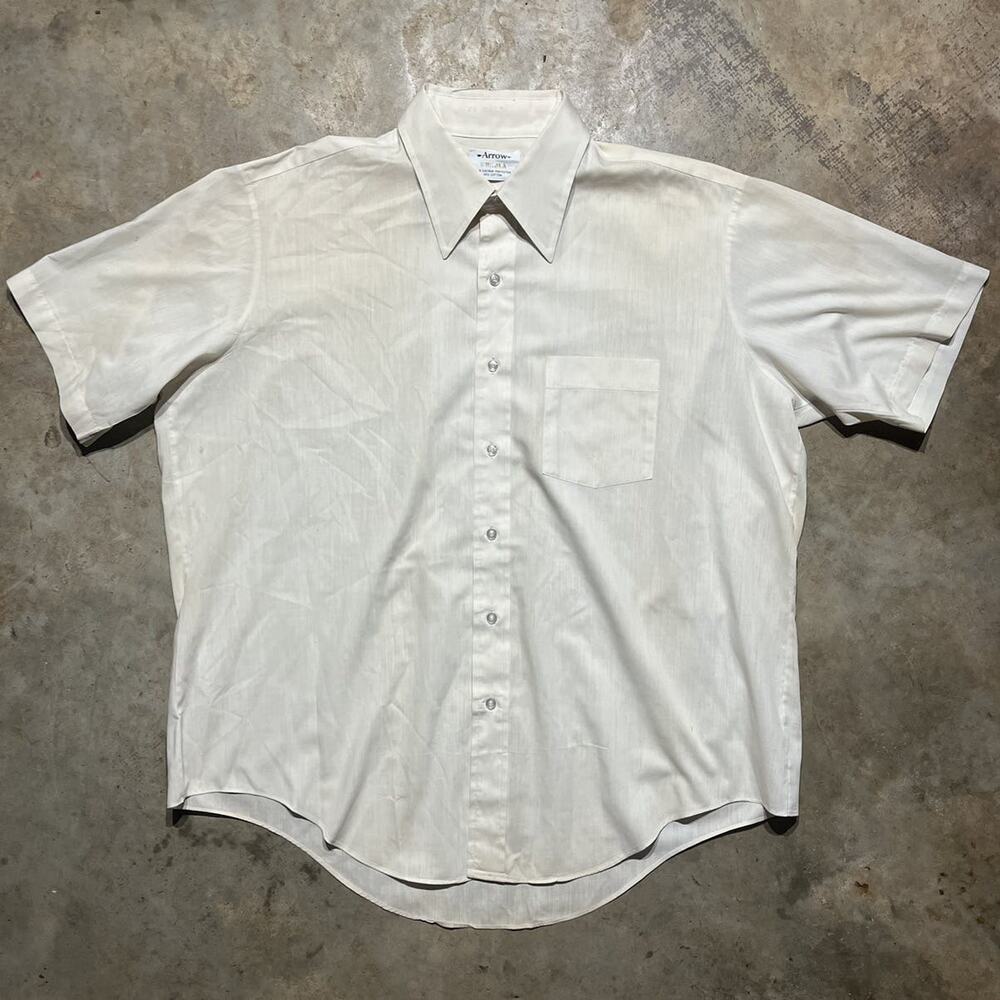 Vintage 60s Arrow Burma Yellow Short Sleeve Shirt